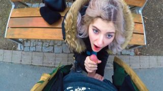 TeamSkeetXEvaElfie – Eva Elfie – I Gave A Fan Blowjob In Public